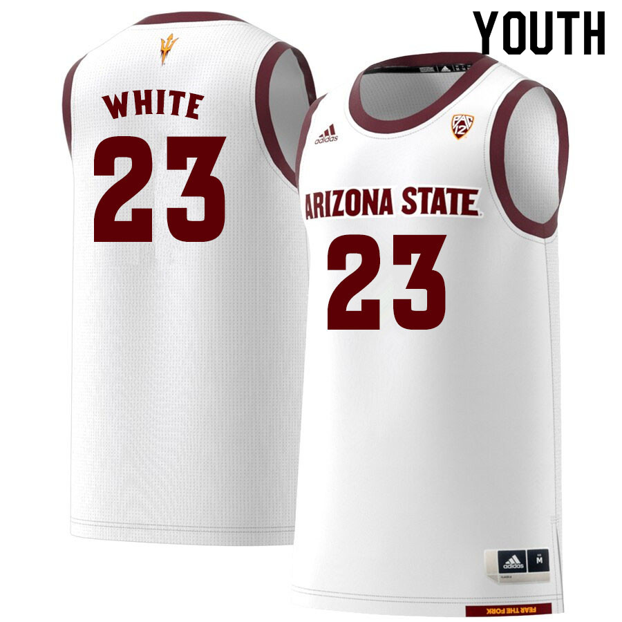 Youth #23 Romello White Arizona State Sun Devils College Basketball Jerseys Sale-White